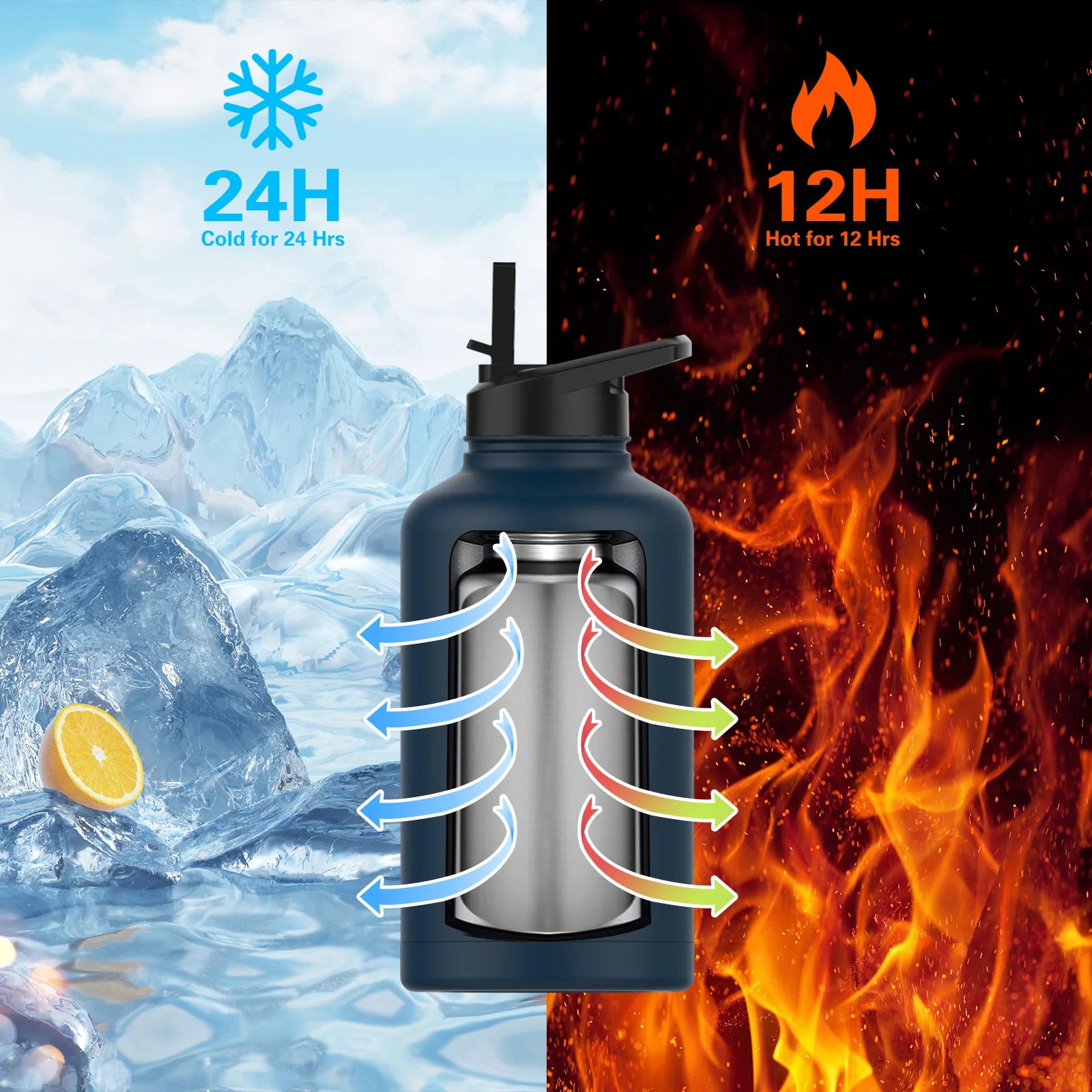 900ML Stainless Steel Thermal Mug with Handle – Insulated Tumbler for Office & Outdoor